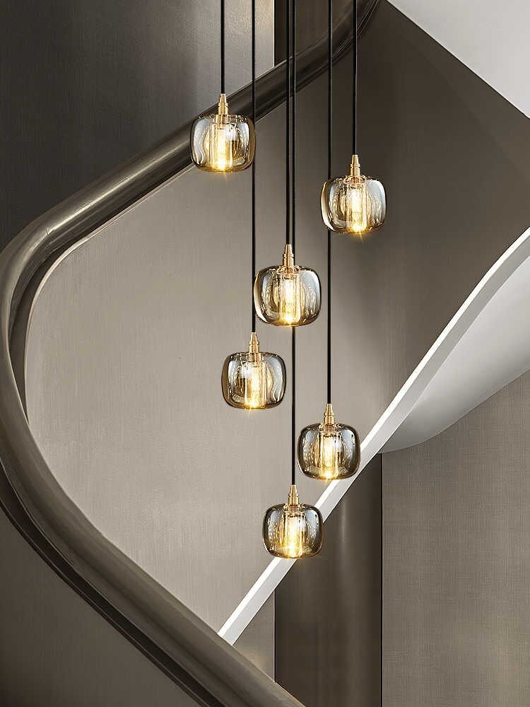 Post - modern Extra - long Pendant Light Fixtures for Staircase/High - ceiling Space/Foyer - briglamps