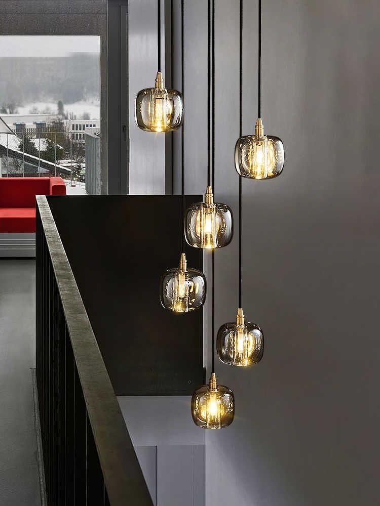 Post - modern Extra - long Pendant Light Fixtures for Staircase/High - ceiling Space/Foyer - briglamps
