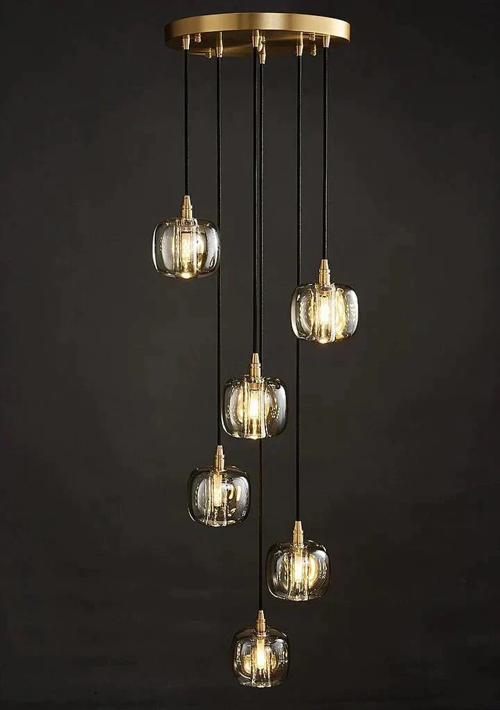 Post - modern Extra - long Pendant Light Fixtures for Staircase/High - ceiling Space/Foyer - briglamps