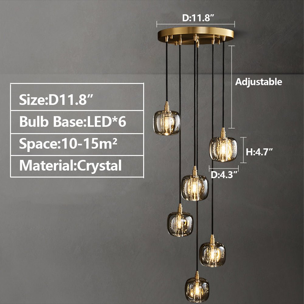 Post - modern Extra - long Pendant Light Fixtures for Staircase/High - ceiling Space/Foyer - briglamps