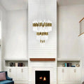 Post - modern Simple Light Luxury 3 - Tier Round Glass Tubes Chandelier - briglamps