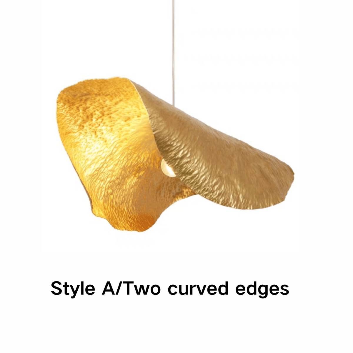 Postmodern Withered Leaf Parlor Pendant Lighting Fixture in Brass - Brig Lighting
