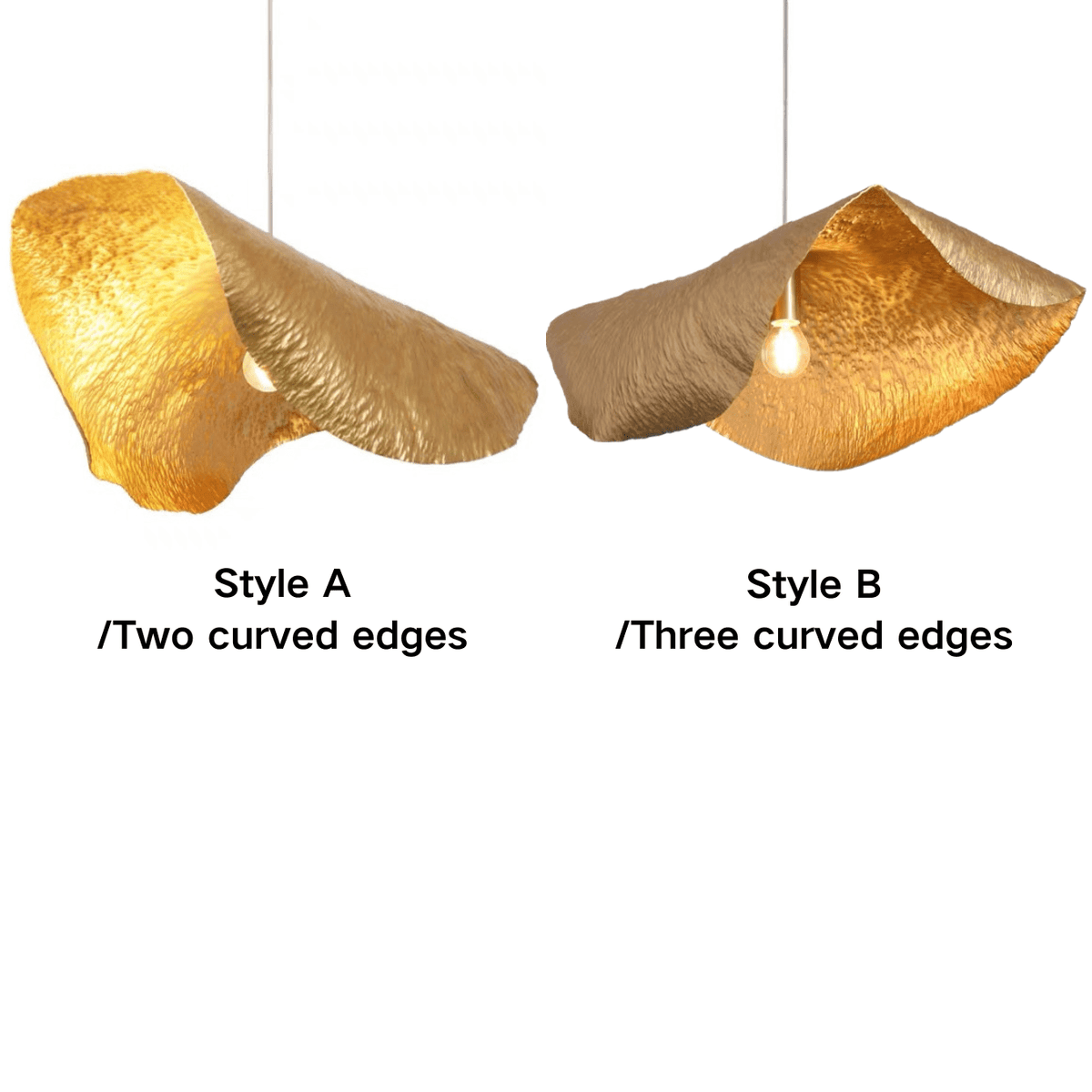 Postmodern Withered Leaf Parlor Pendant Lighting Fixture in Brass - Brig Lighting