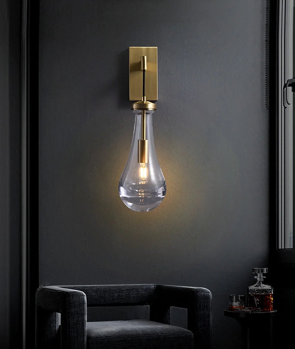 Raindrop Crystal Wall Sconce - briglamps