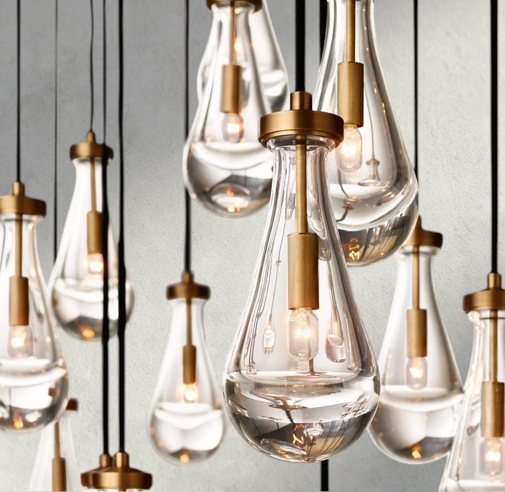 Raindrop Rectangular Chandelier 54", 72" - briglamps