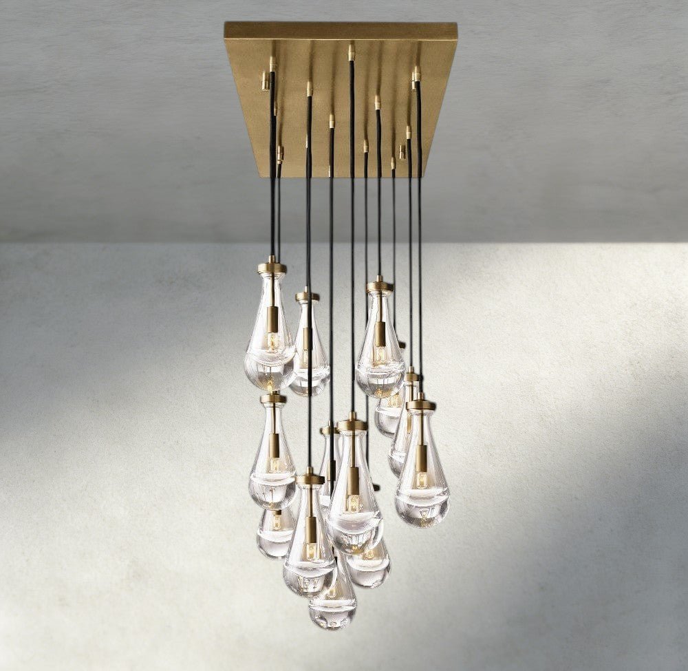 Raindrop Rectangular Chandelier 54", 72" - briglamps