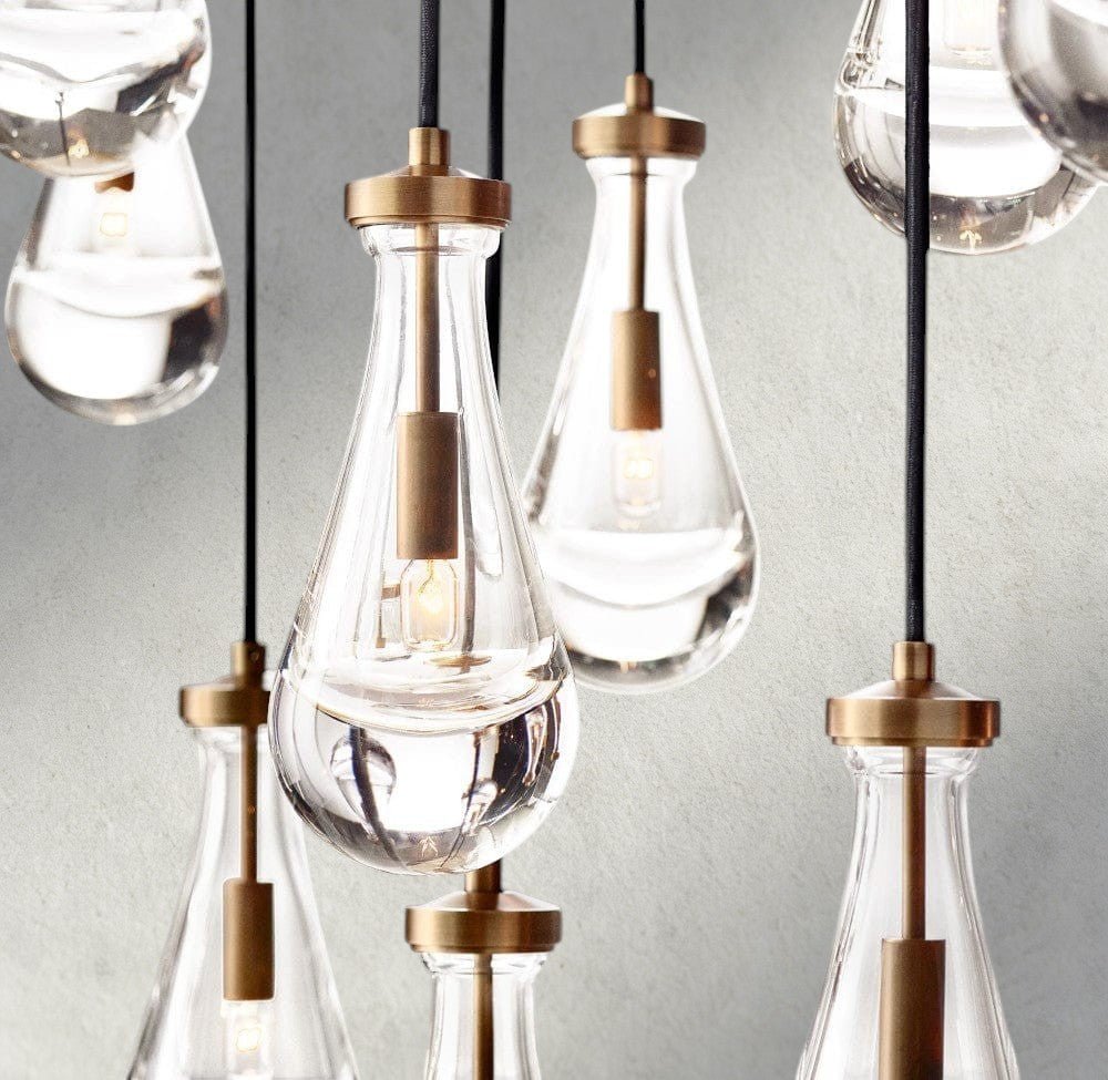 Raindrop Rectangular Chandelier 54", 72" - briglamps