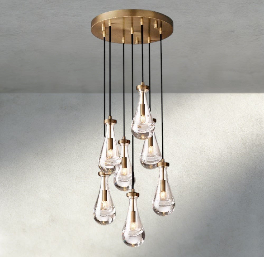 Raindrop Round Chandelier 18", 36", 47", 60" - briglamps
