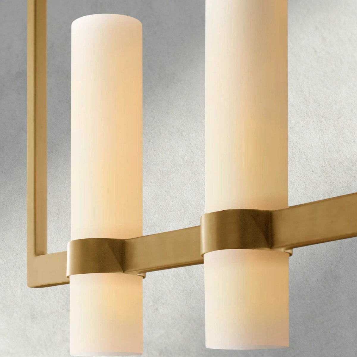 Ravay Linear Milk Glass Chandelier 59", 71" - briglamps