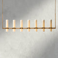 Ravay Linear Milk Glass Chandelier 59", 71" - briglamps