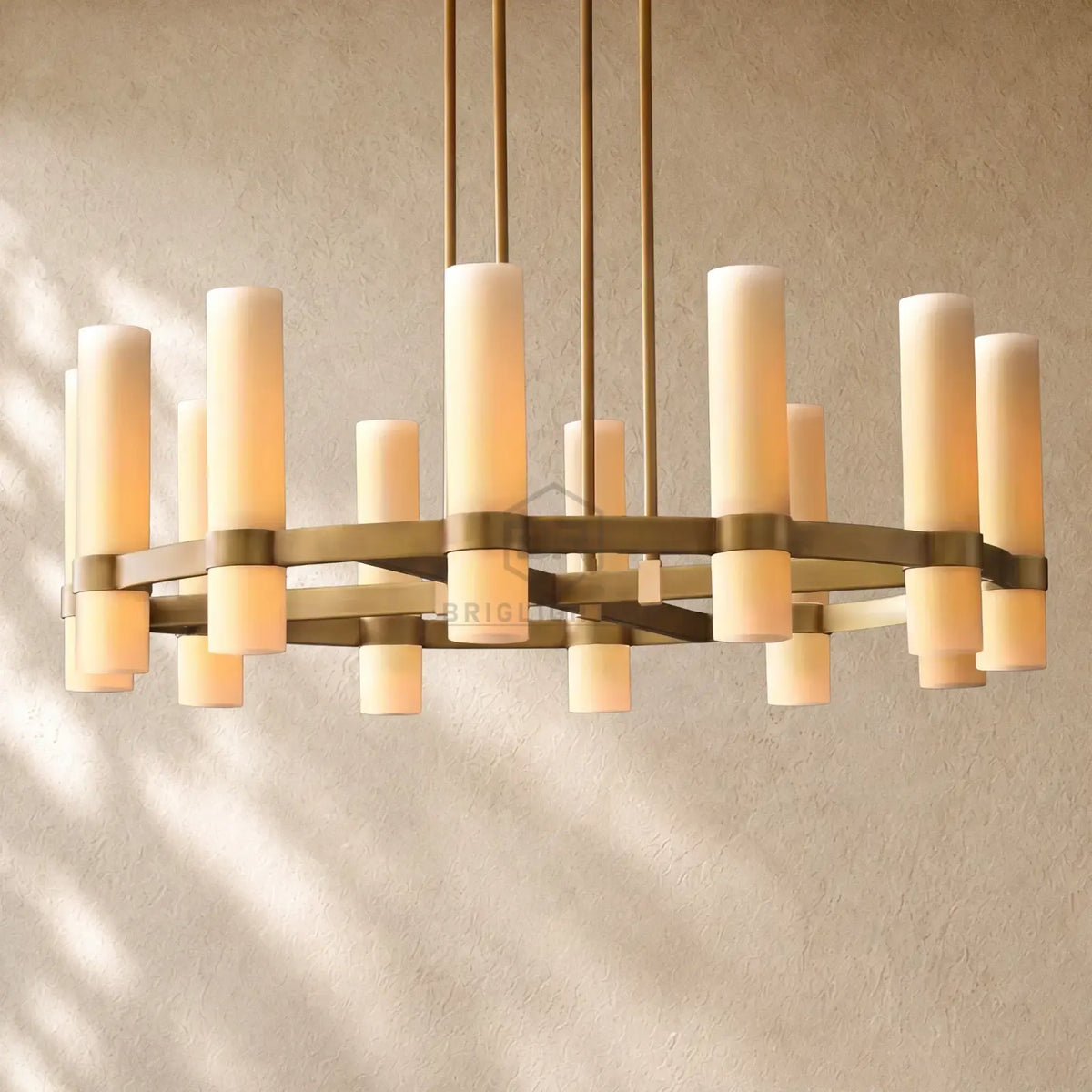 Ravella Round Milk Glass Chandelier
