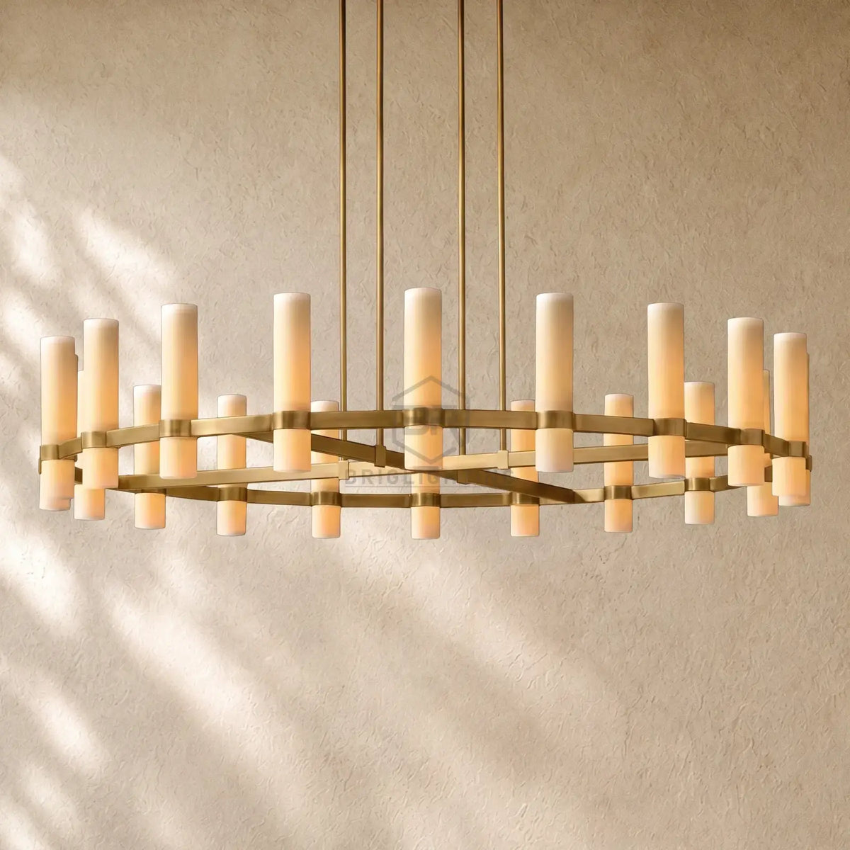 Ravella Round Milk Glass Chandelier