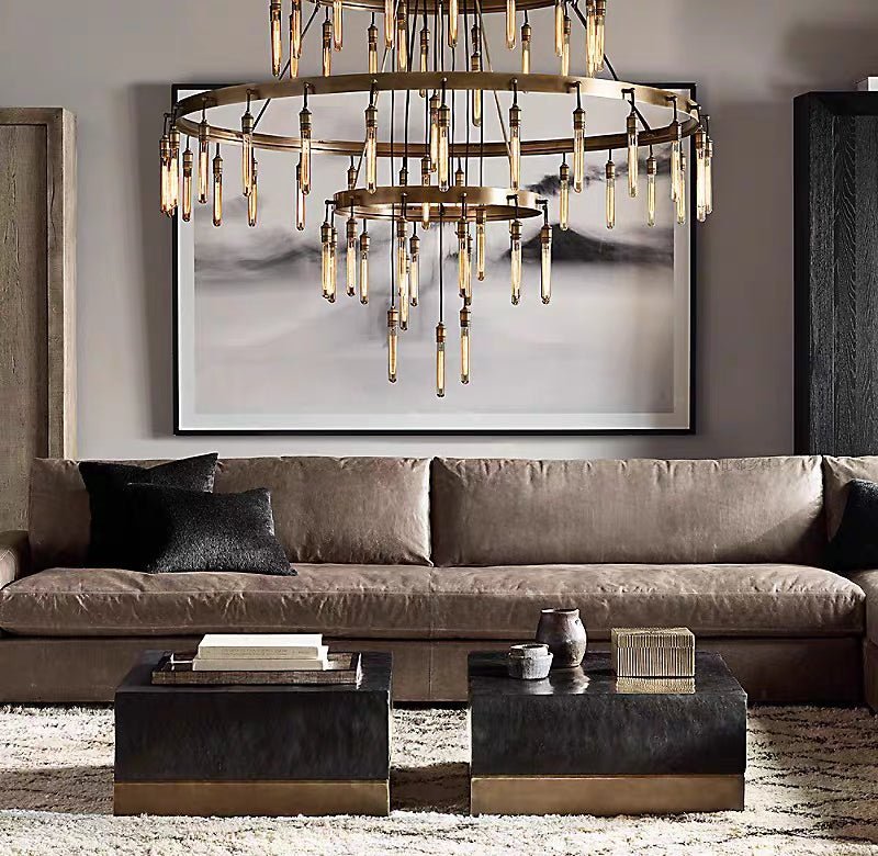 Retro-Inspired Metal Pendant Light Chandelier for Living Room/Bedroom/Staircase/Villa - Brig Lighting