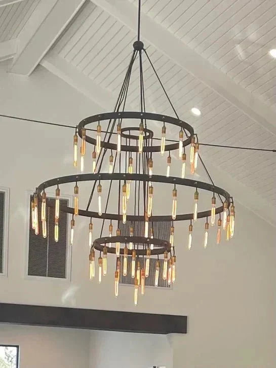 Retro-Inspired Metal Pendant Light Chandelier for Living Room/Bedroom/Staircase/Villa - Brig Lighting