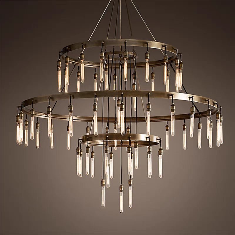 Retro-Inspired Metal Pendant Light Chandelier for Living Room/Bedroom/Staircase/Villa - Brig Lighting