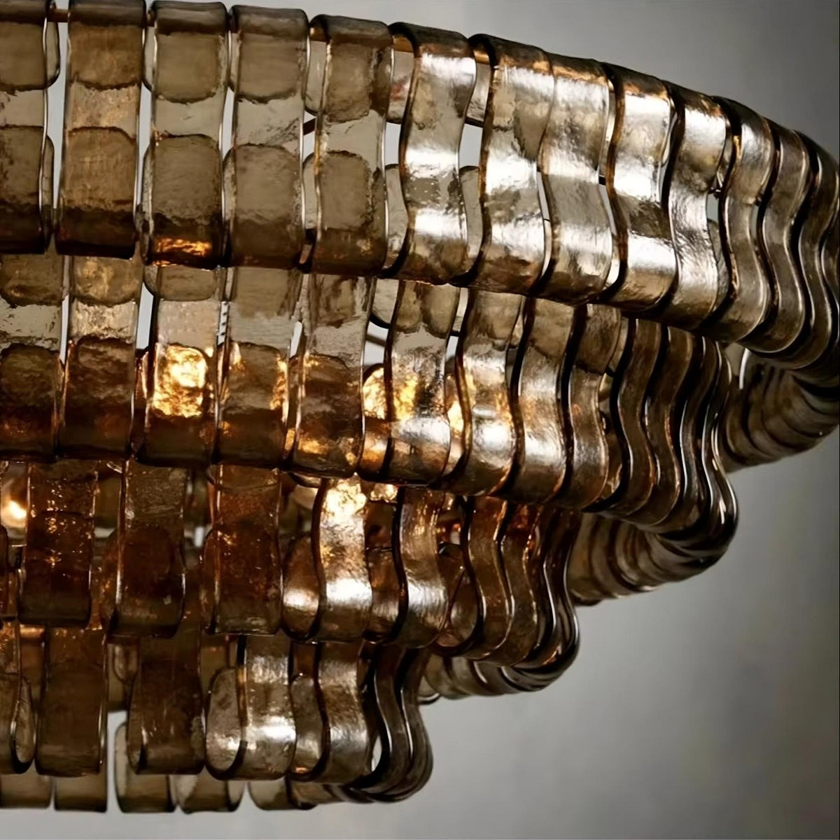 Riviera 35" Smoke Glass Flush Mount handelier - briglamps