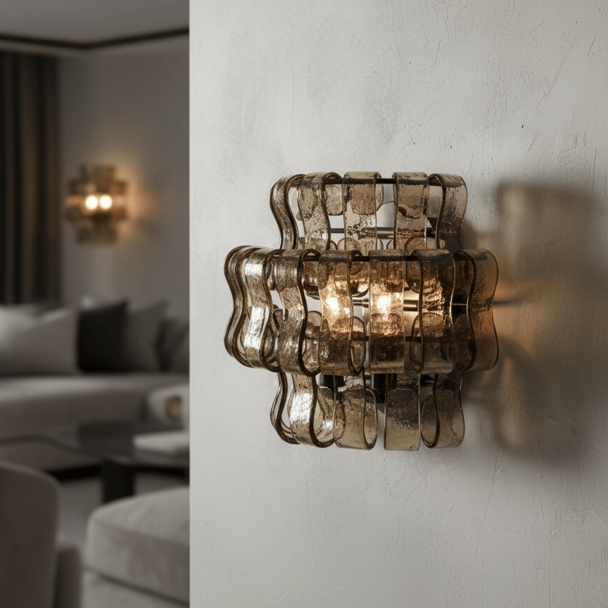 Riviera Smoke Glass Sconce - briglamps