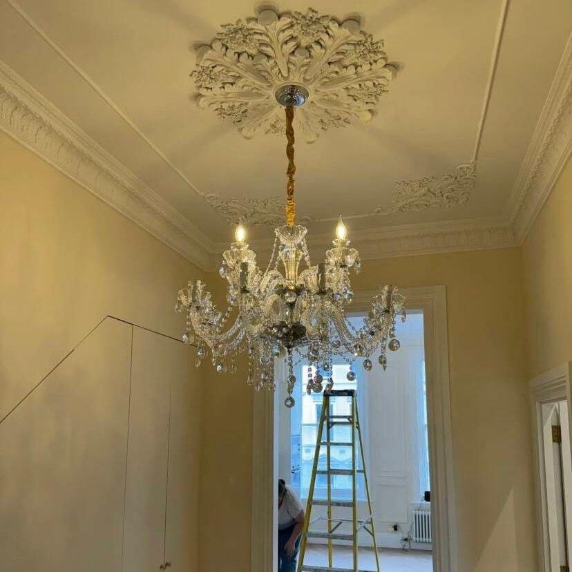 Rustic Antique European Candle Crystal Chandelier Popular Farmhouse Ceiling Light Fixture For Living Room - Brig Lighting