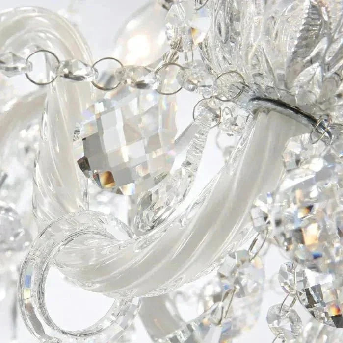 Rustic Antique European Candle Crystal Chandelier Popular Farmhouse Ceiling Light Fixture For Living Room - Brig Lighting