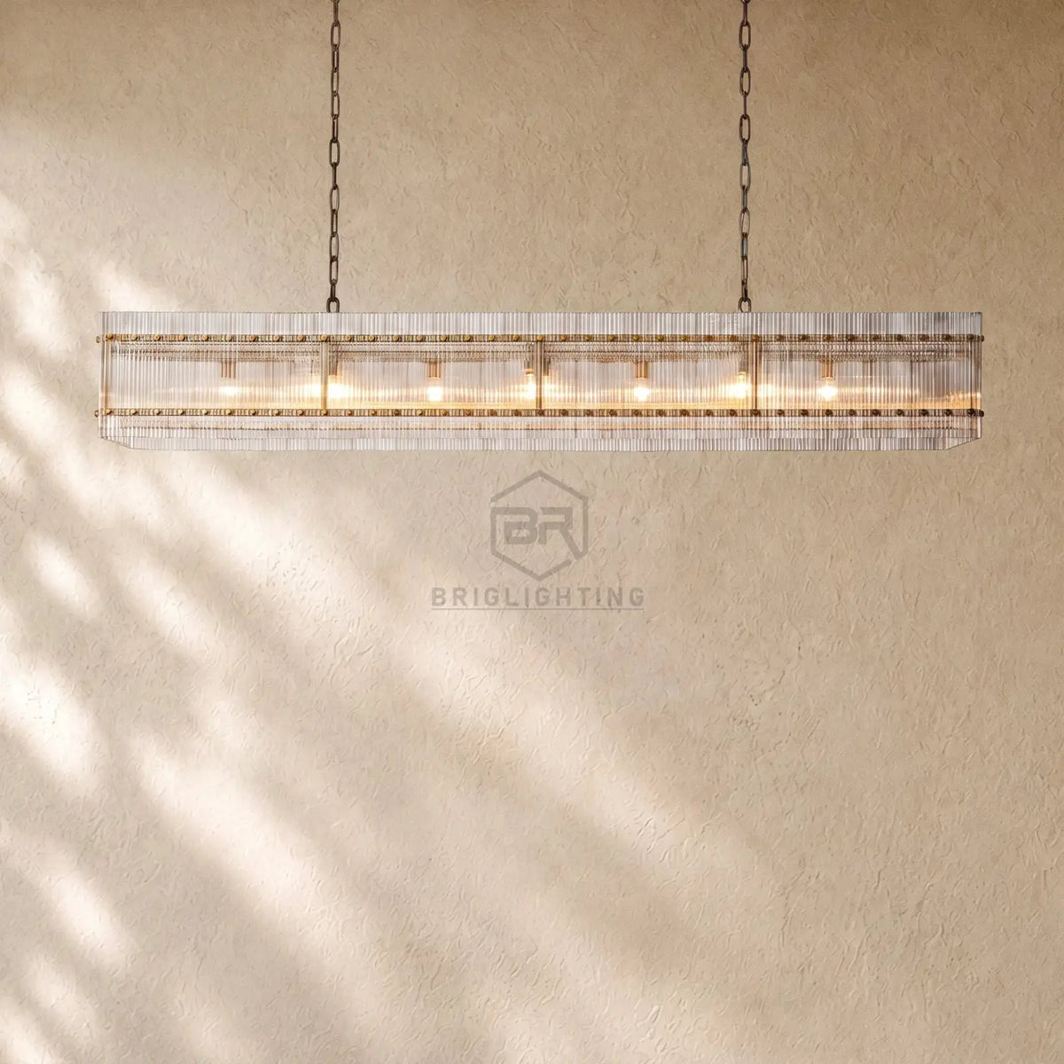 San Marcon Glass Linear Chandelier