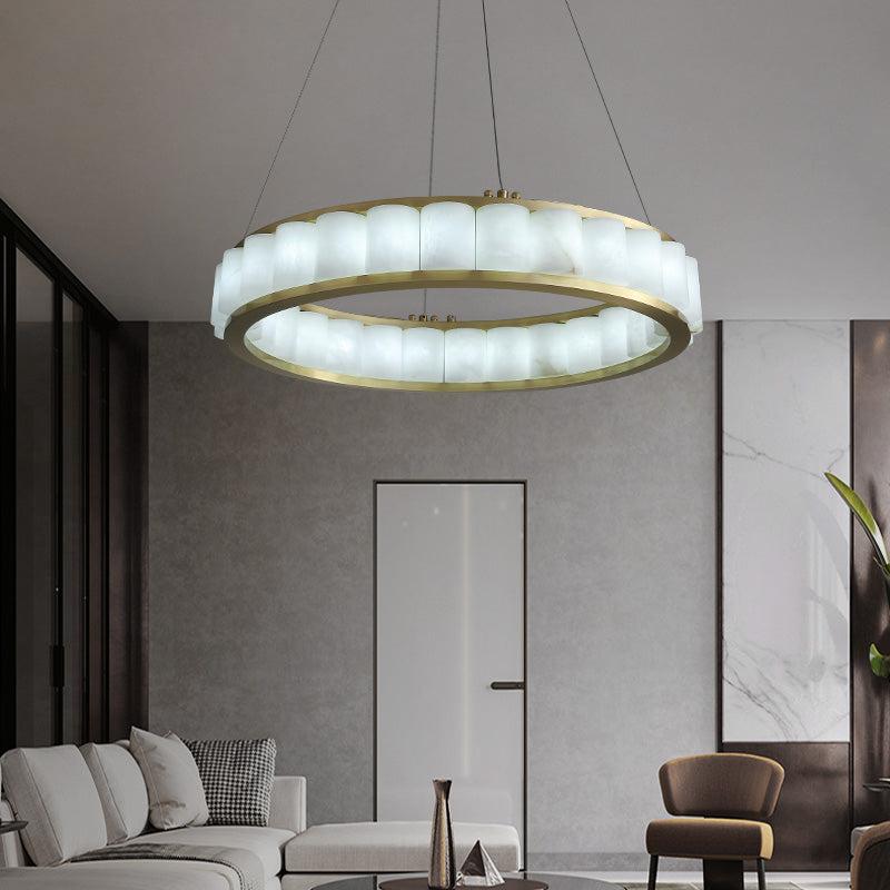 Scott Alabaster Circle Round Chandeliers - Brig