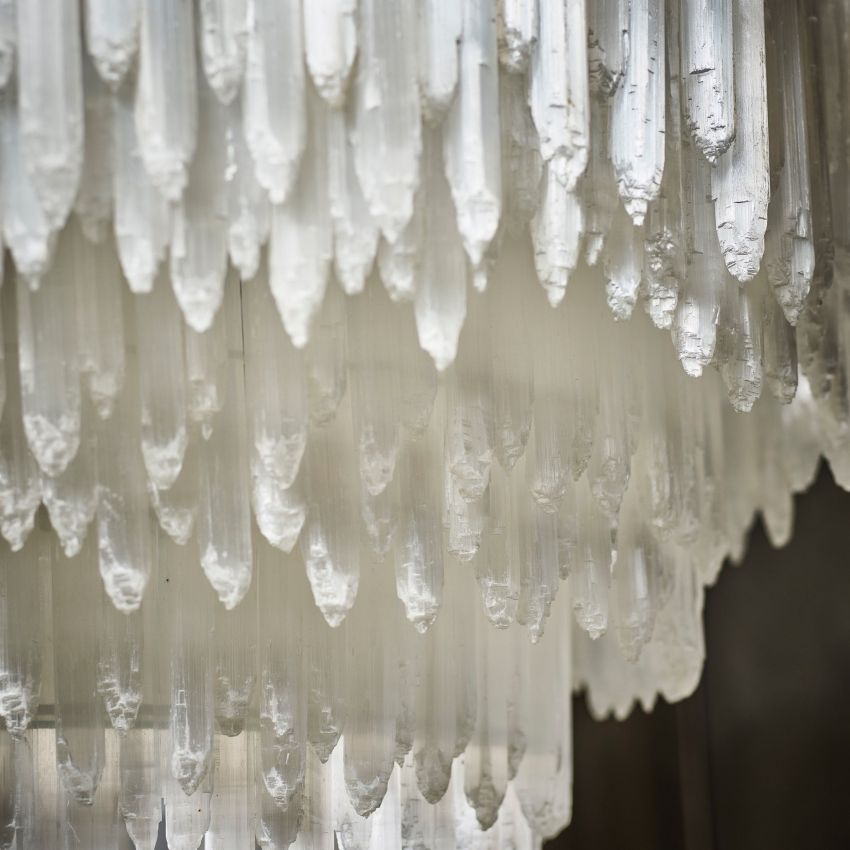 Selenite Round Chandelier - Cyran Lamps