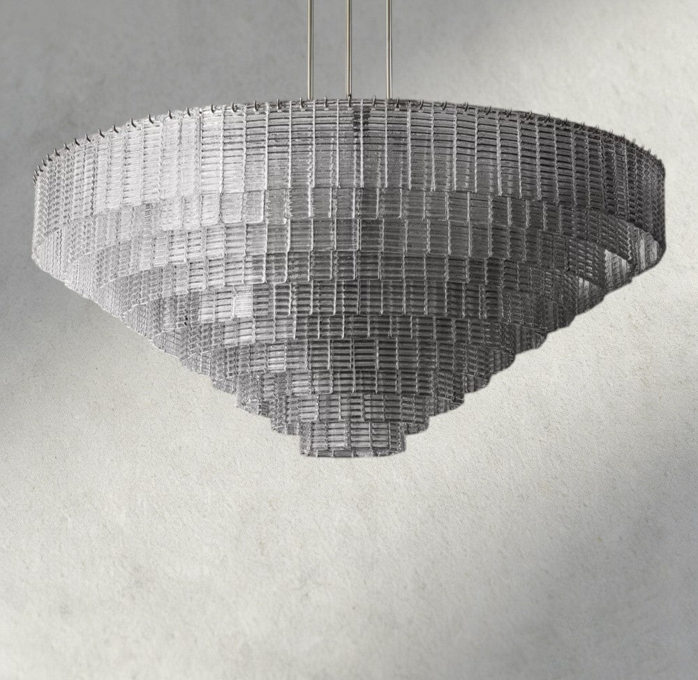 Siraue Clear Glass Round Chandelier 41", 52", 65" - briglamps