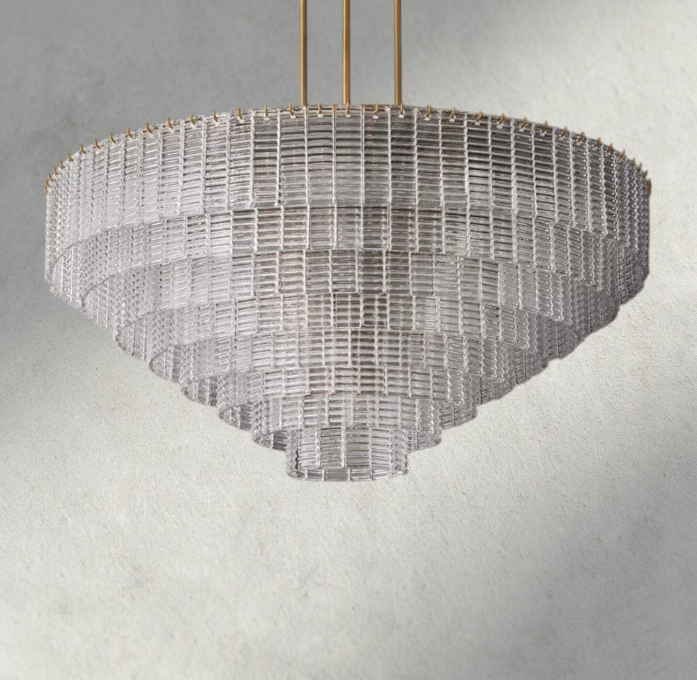Siraue Clear Glass Round Chandelier 41", 52", 65" - briglamps