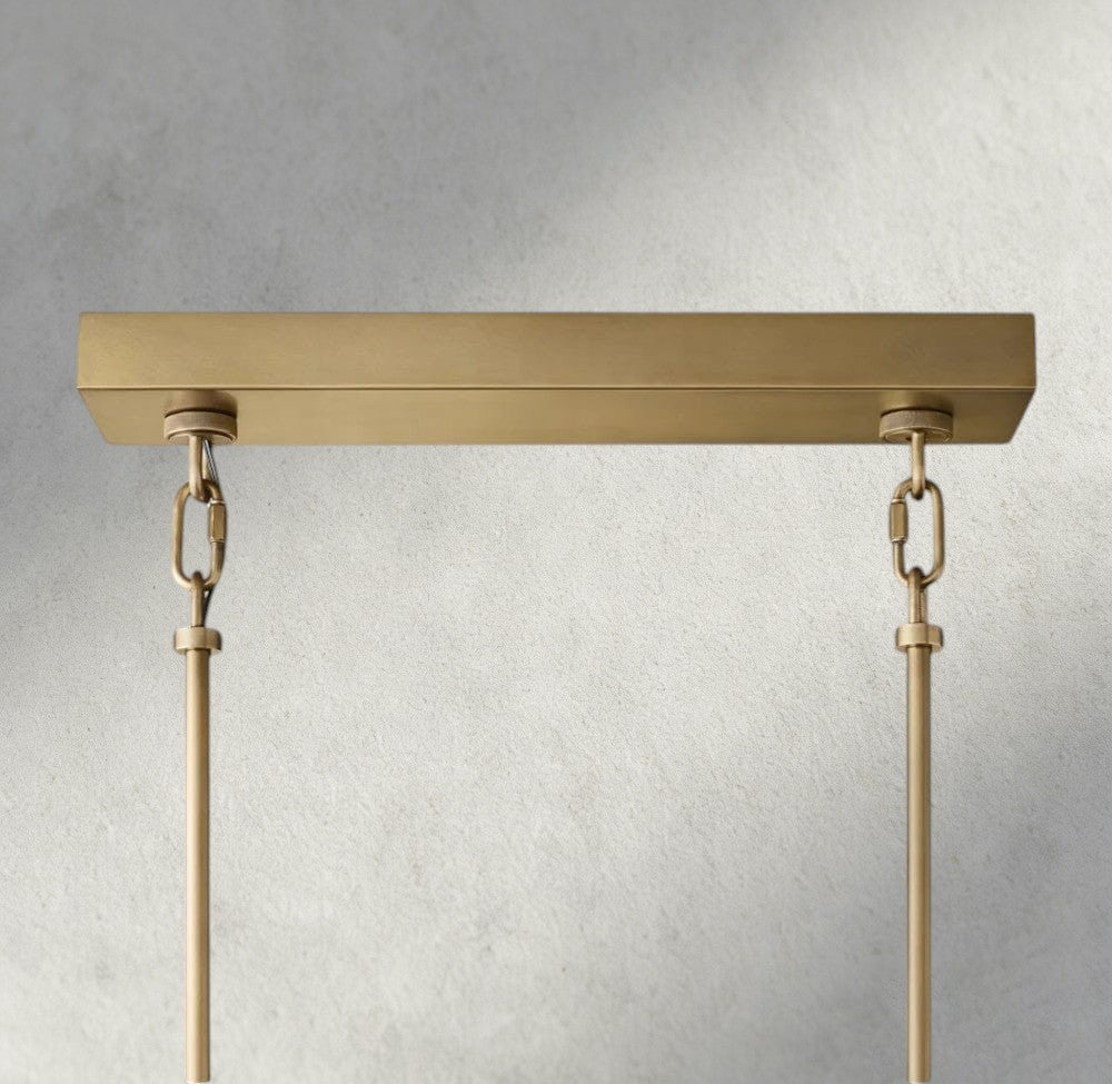 Siraue Smoke Glass Rectangular Chandelier 59", 77" - briglamps