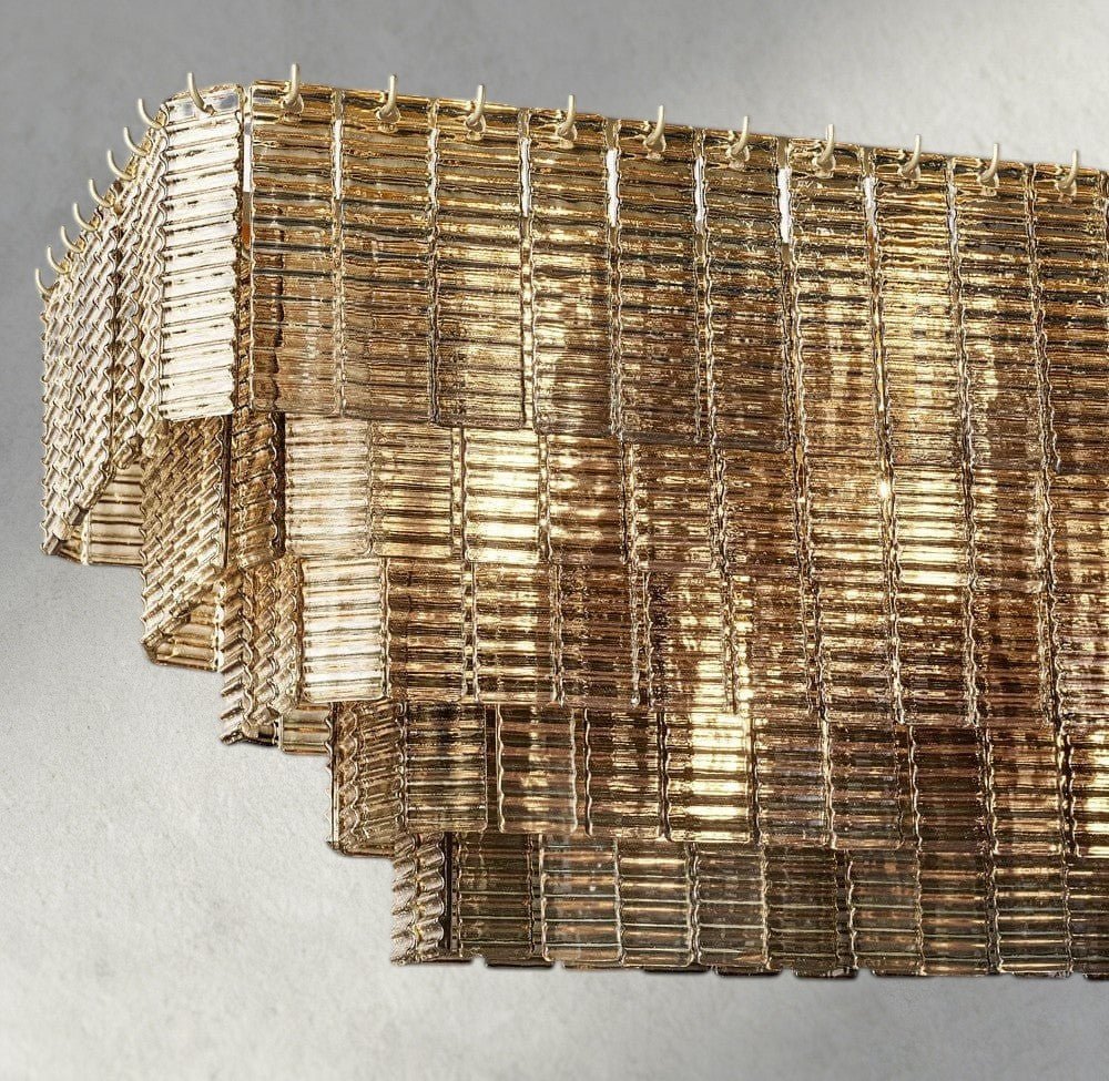 Siraue Smoke Glass Rectangular Chandelier 59", 77" - briglamps