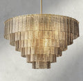 Siraue Smoke Glass Round Chandelier 41", 52", 65" - briglamps