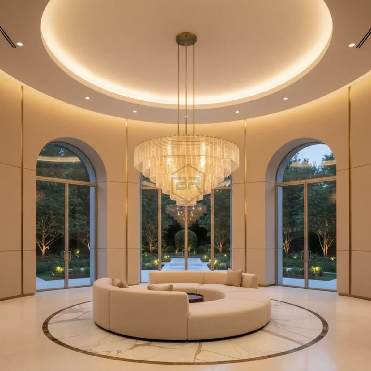 Sirena Glass Round Chandelier