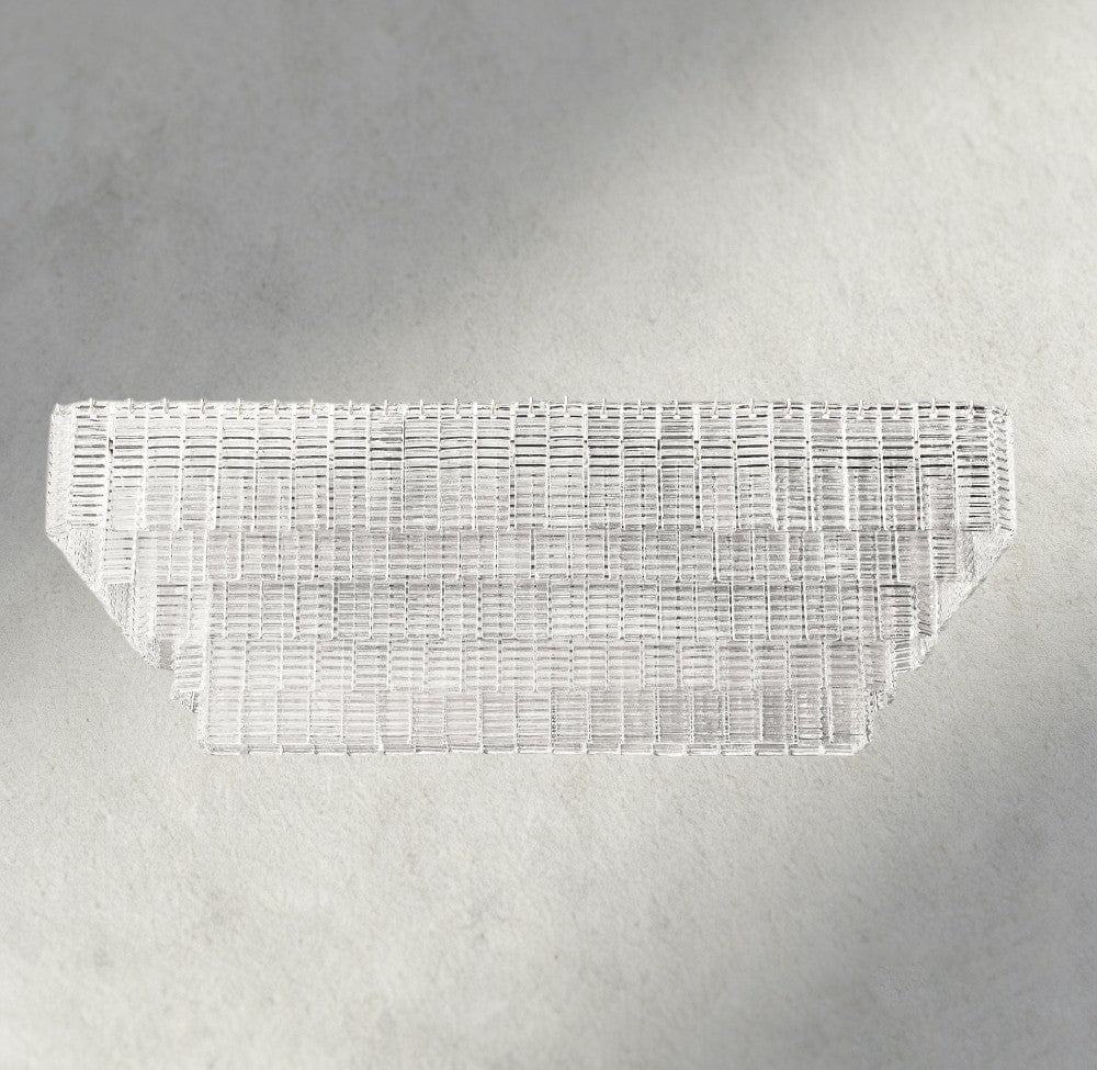 Sirene Clear Glass Rectangular Chandelier 59" - Brig Lighting