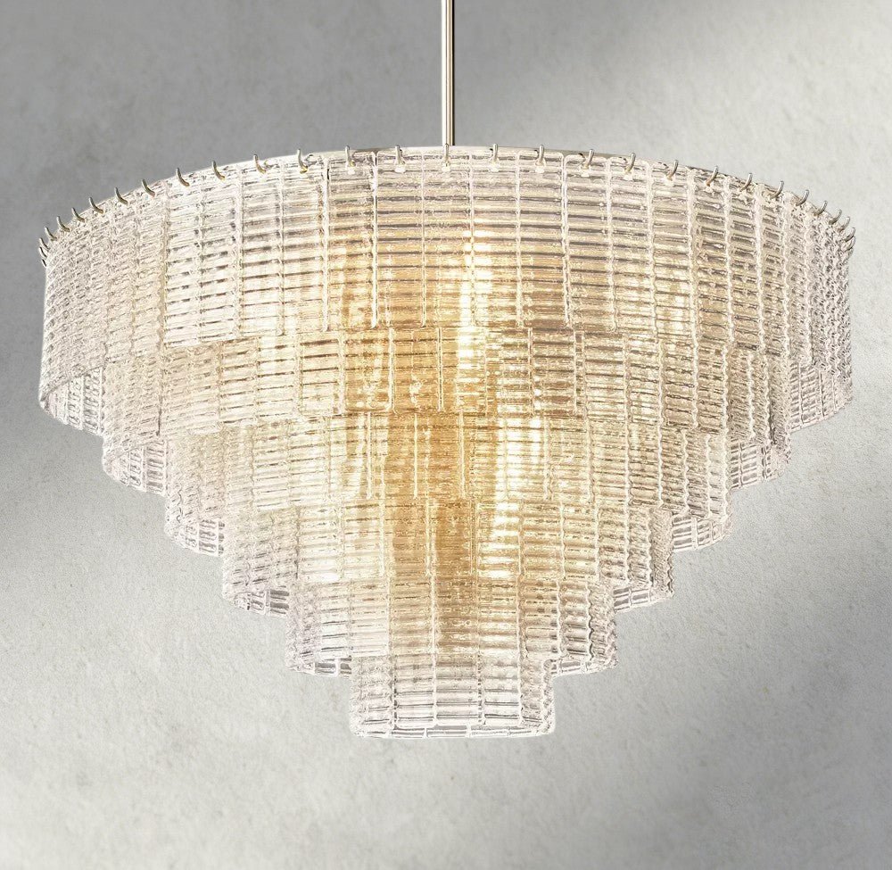 Sirene Clear Glass Round Chandelier 41", 52", 65" - Brig Lighting