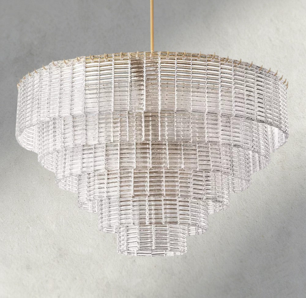 Sirene Clear Glass Round Chandelier 41", 52", 65" - Brig Lighting