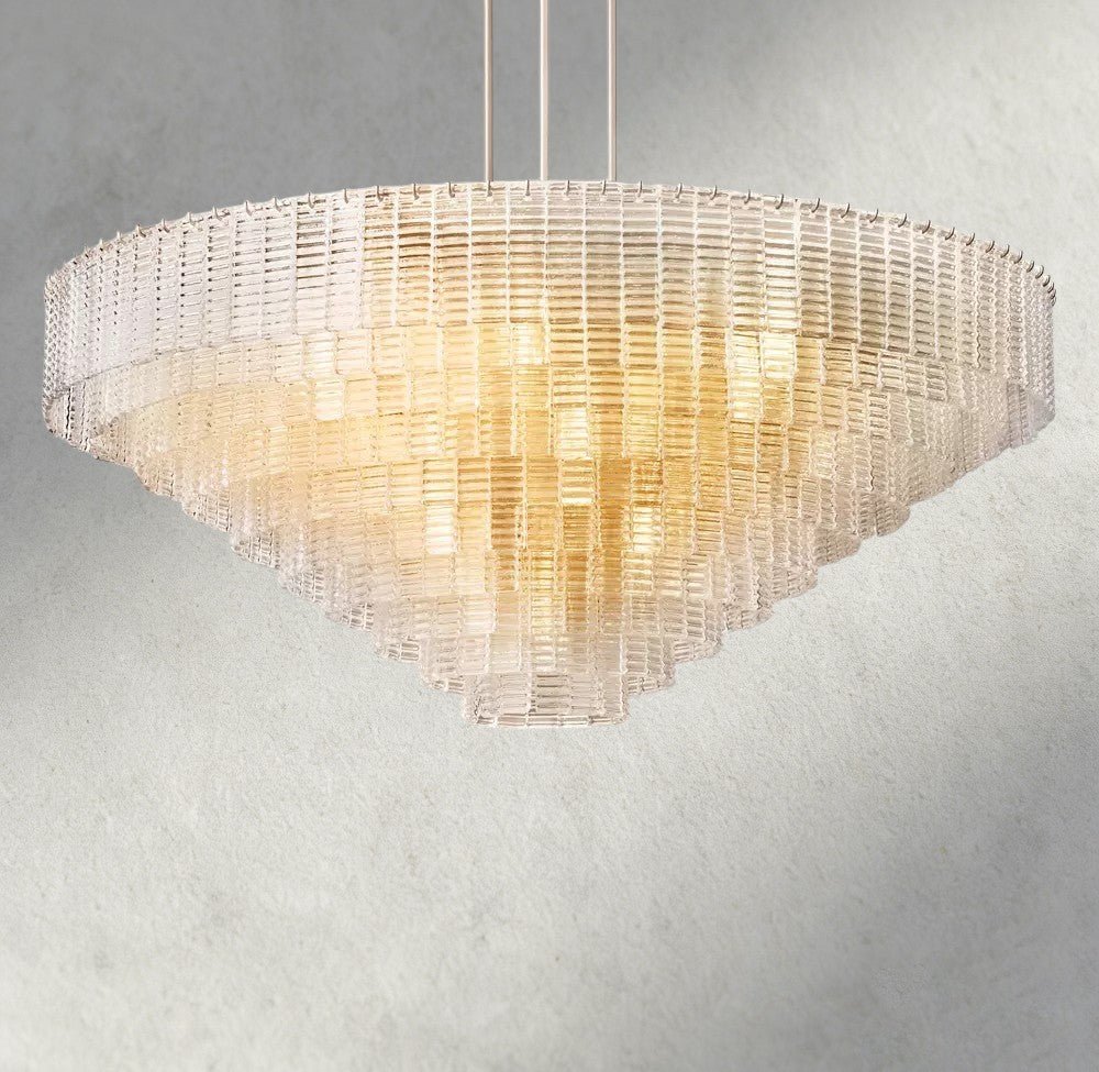 Sirene Clear Glass Round Chandelier 41", 52", 65" - Brig Lighting