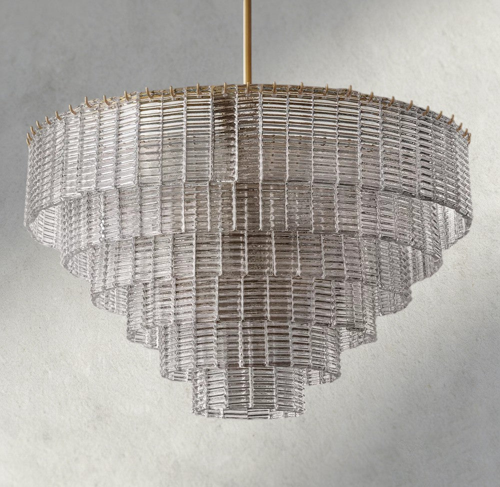 Sirene Clear Glass Round Chandelier 41", 52", 65" - Brig Lighting