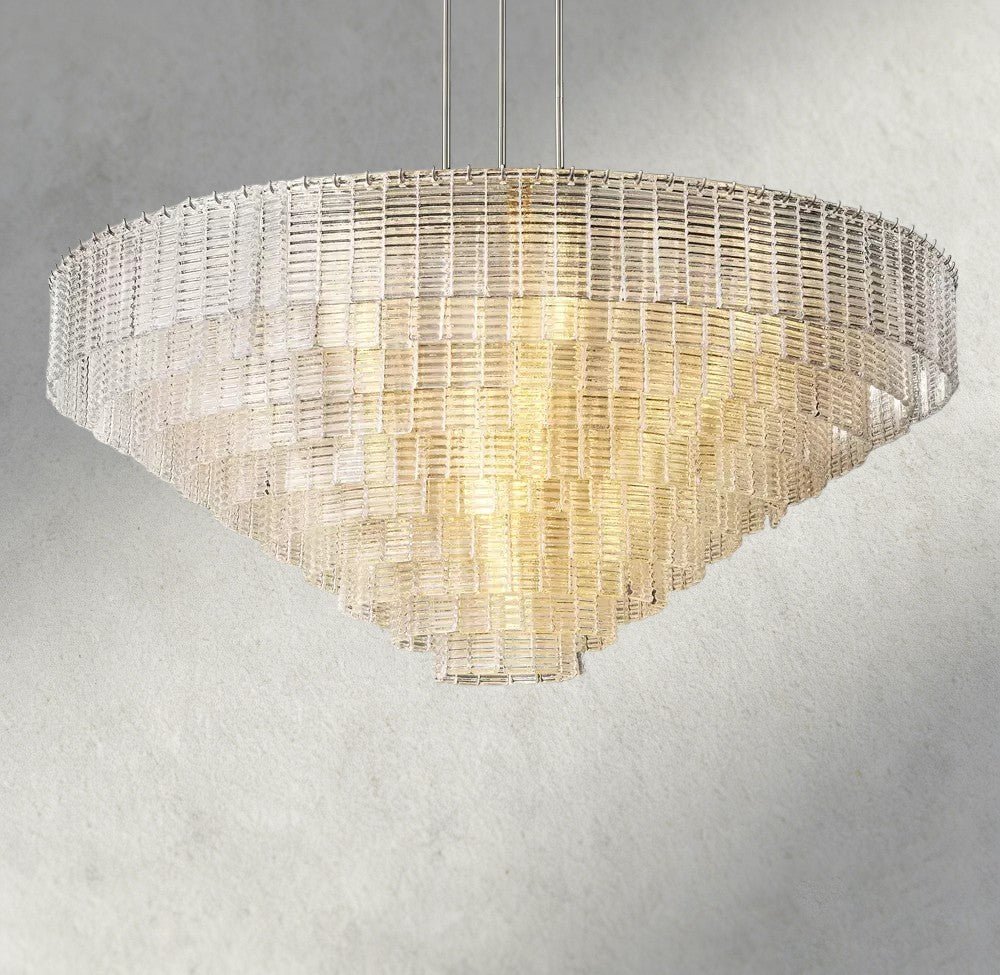 Sirene Clear Glass Round Chandelier 41", 52", 65" - Brig Lighting