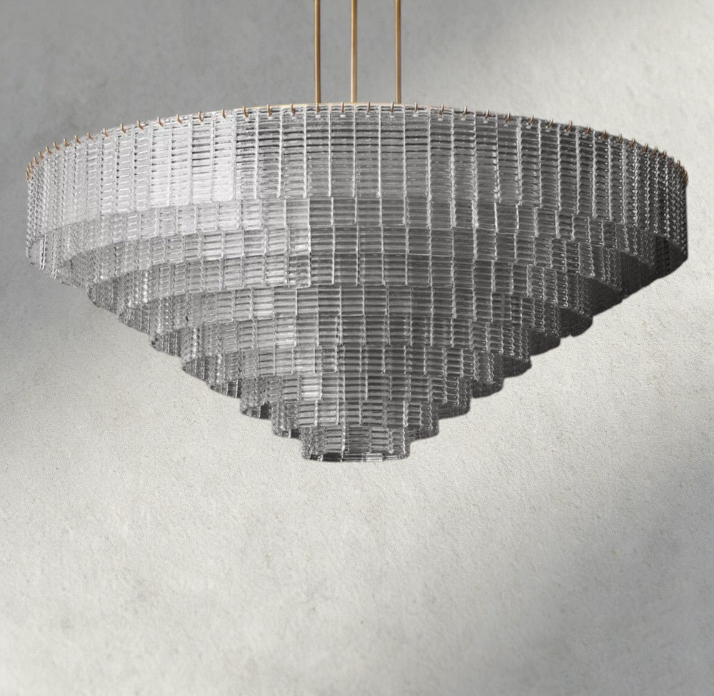Sirene Clear Glass Round Chandelier 41", 52", 65" - Brig Lighting