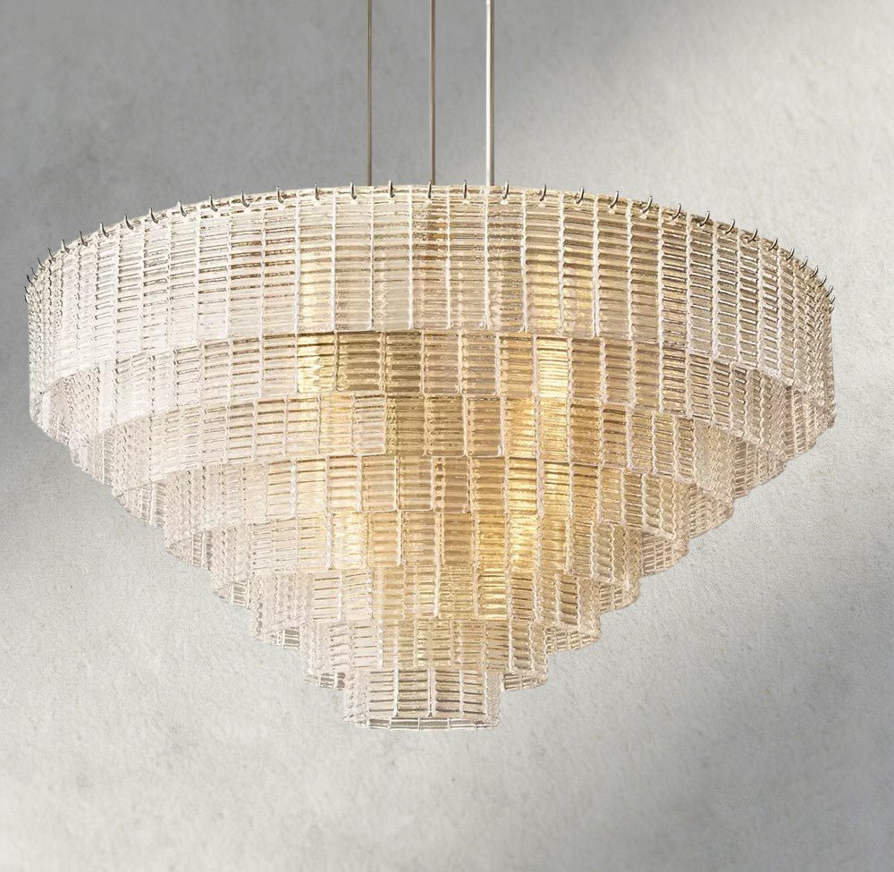 Sirene Clear Glass Round Chandelier 41", 52", 65" - Brig Lighting