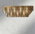 Sirene Smoke Glass Rectangular Chandelier 59", 77" - Brig Lighting