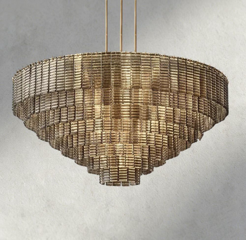 Sirene Smoke Glass Round Chandelier 41", 52", 65" - Brig Lighting