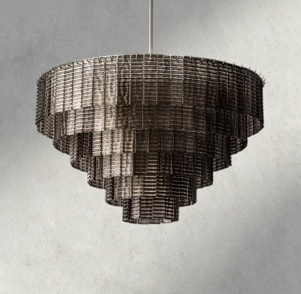 Sirene Smoke Glass Round Chandelier 41", 52", 65" - Brig Lighting