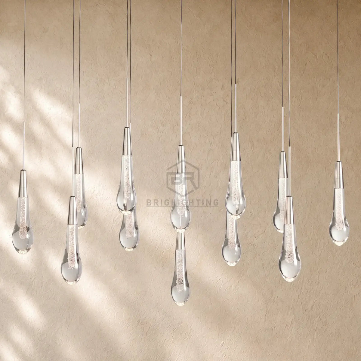 Soltairan Linear Chandelier - Raindrop Pendant Lighting