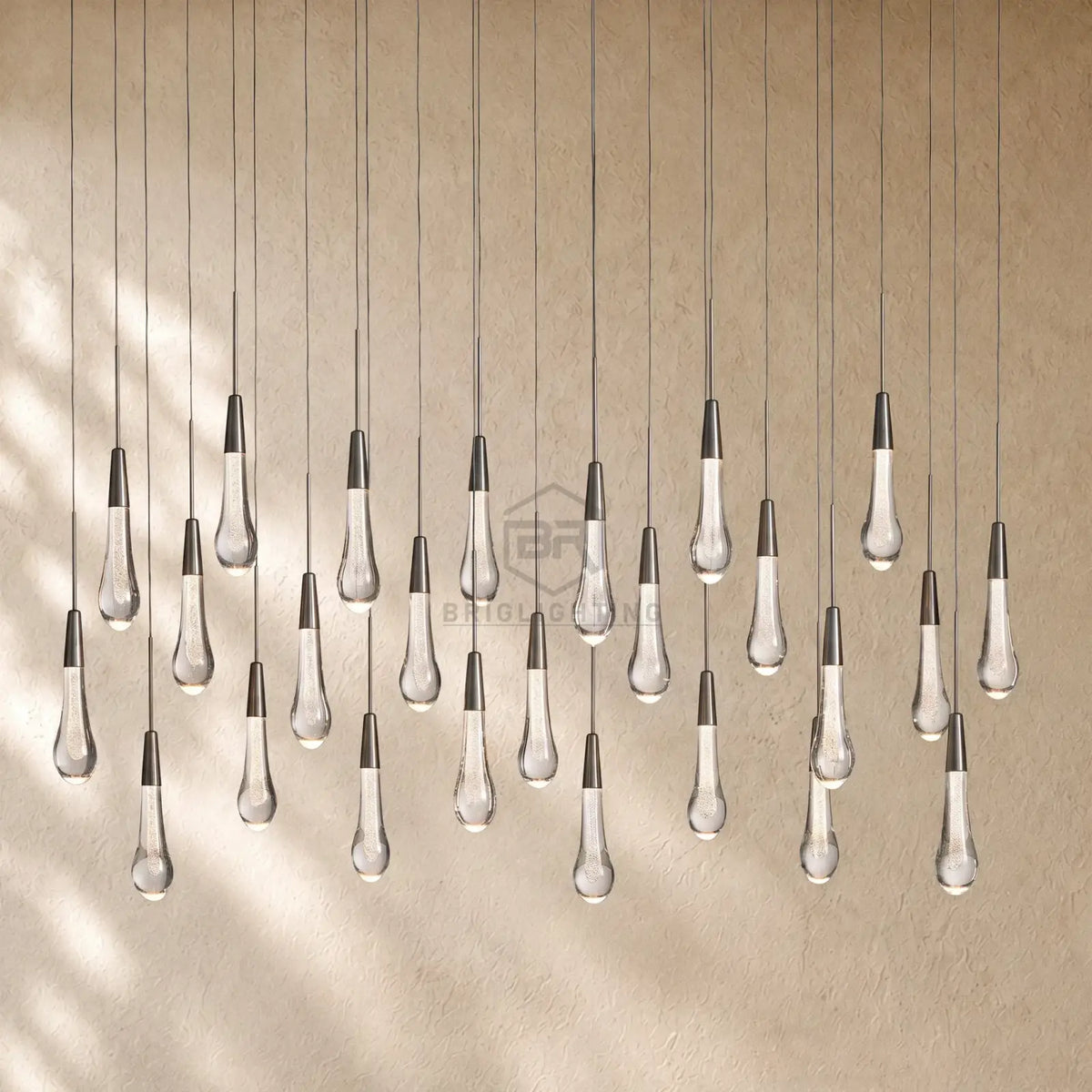 Soltairan Linear Chandelier - Raindrop Pendant Lighting