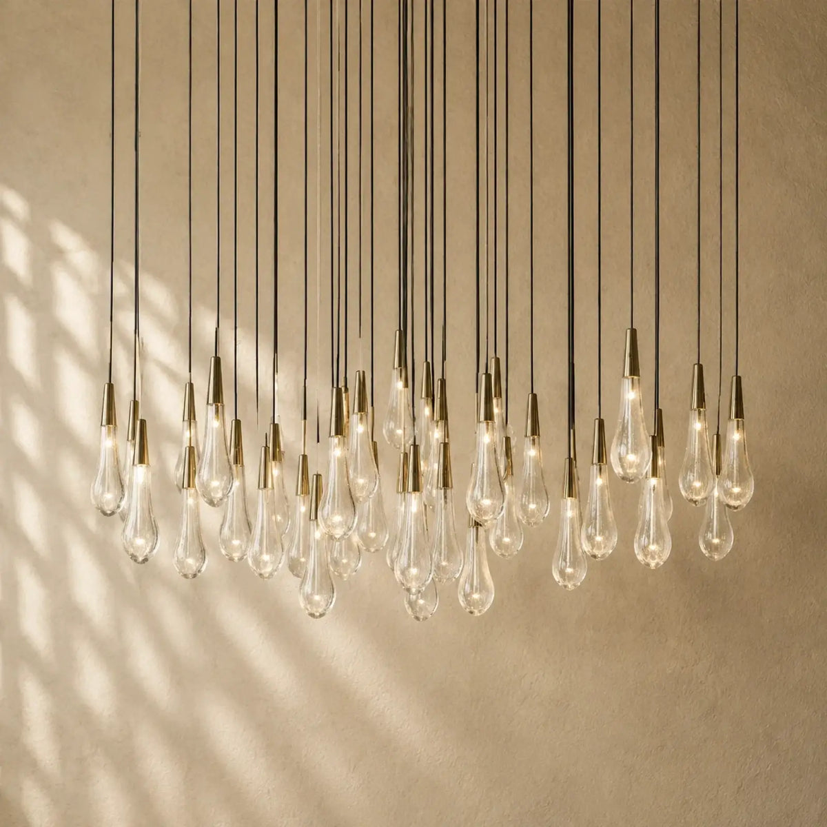 Soltairan Round Chandelier 17’’ 24’’ 36’’ 48’’ 58’’ - 39-Light 48’’ / Nickel
