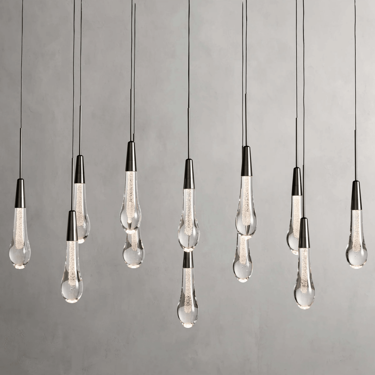 Soltaire Linear Modern Chandelier 37"W - briglamps