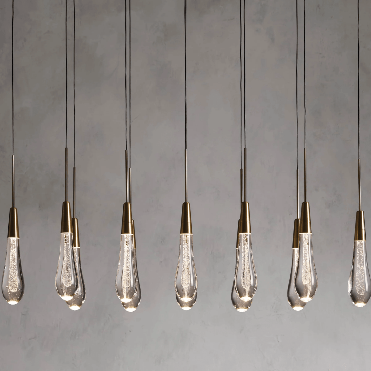 Soltaire Linear Modern Chandelier 37"W - briglamps