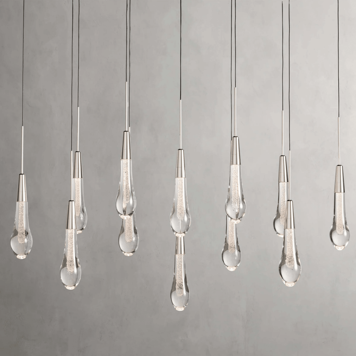 Soltaire Linear Modern Chandelier 37"W - briglamps