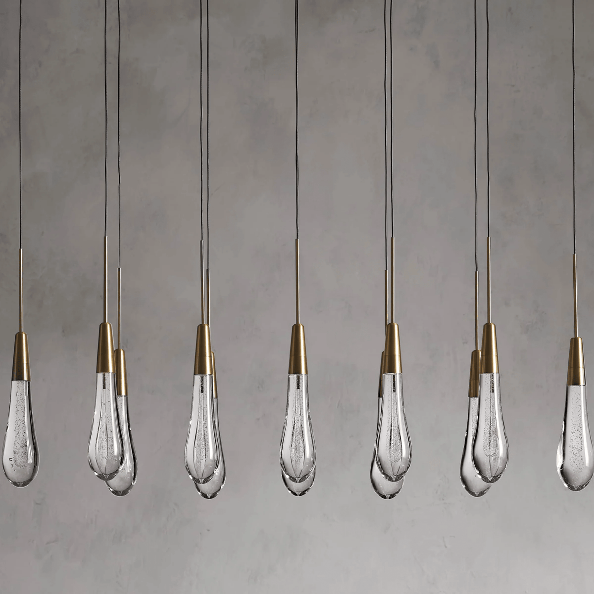 Soltaire Linear Modern Chandelier 37"W - briglamps